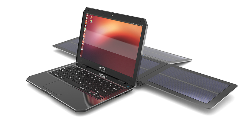 Illustration for article titled Sol, el portátil solar con Ubuntu que no necesita enchufarse